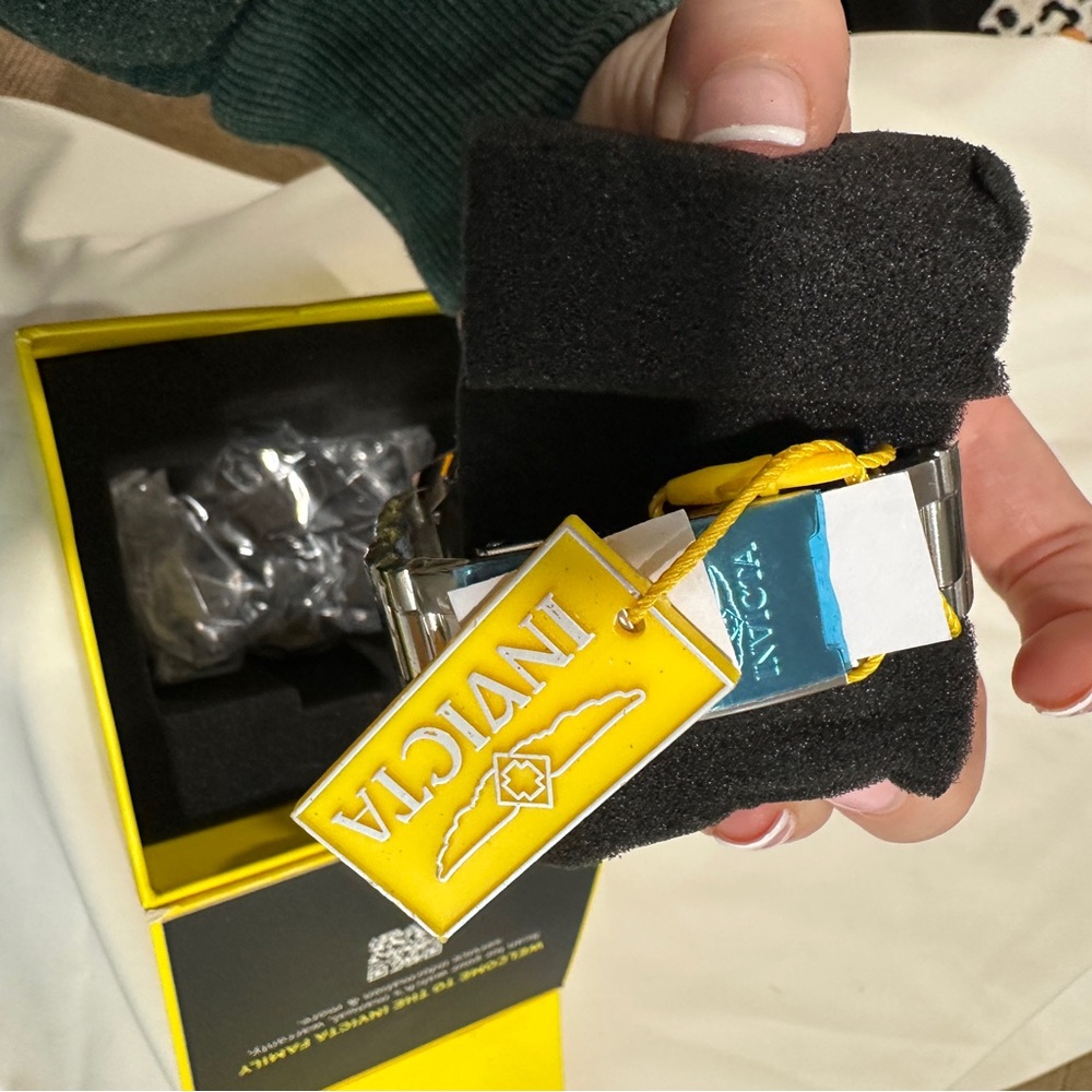 Invicta Stainless Steel Watch with Yellow Accents - Picture 2 of 5